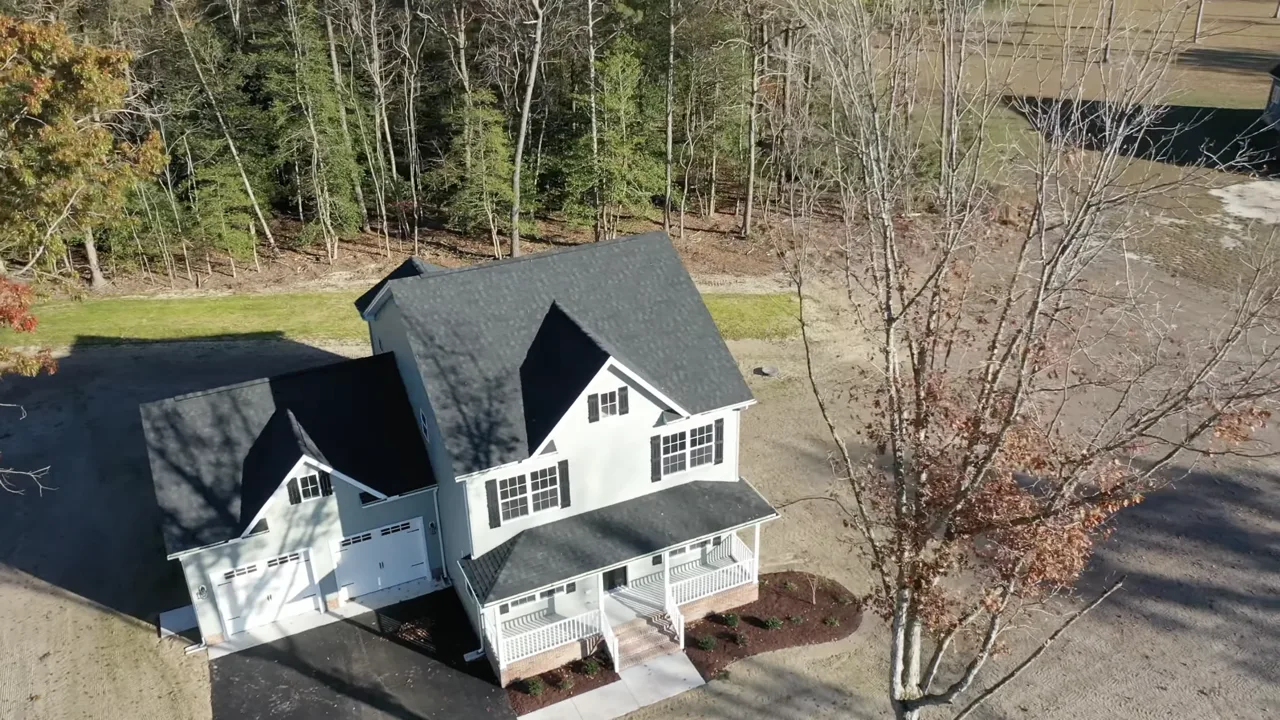 Aerial view of a home we purchased — click to play